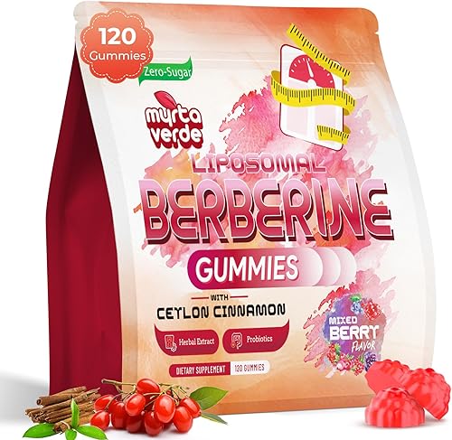 Gomitas de suplemento de berberina liposomal de 2000 mg Berberina HCL de alta potencia activa AMPK con canela de Ceilán Innovación de doble
