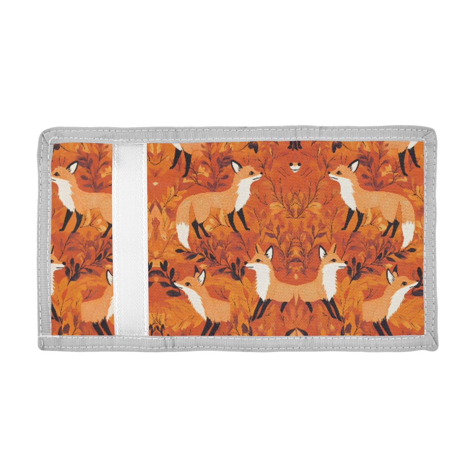 ALAZA Kids Wallets for Boys Girls Toddler Trifold Wallet Children Small Fox Orange with Zipper Coin Pocket