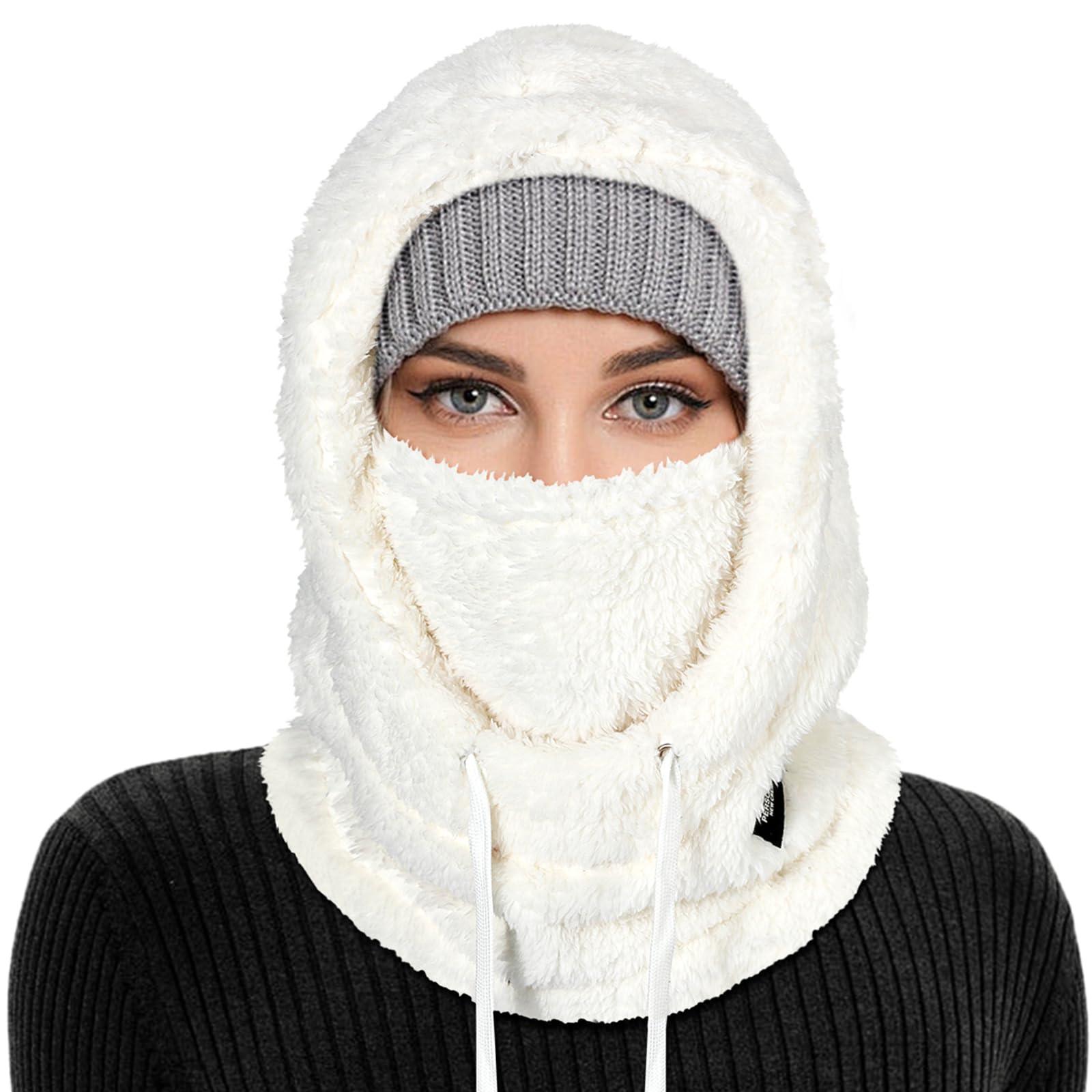 Passamontagna Termico Unisex In Pile – Antivento, Multifunzione Per Sci, Corsa E Ciclismo, Coprinuca E Scaldacollo, Taglia Unica 55-60 Cm - copertina