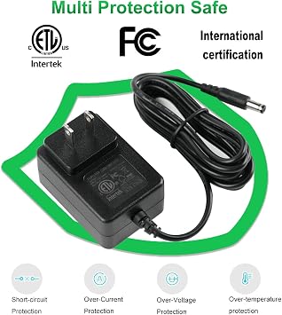 12V Battery Charger for kidzone Bumper car,12 Volt Charger for Kids Ride On Cars - Compatible with Best Choice Products,Wrangler SUV,Mercedes,Flybar Bumper Car Electric Cars with ETL Listed