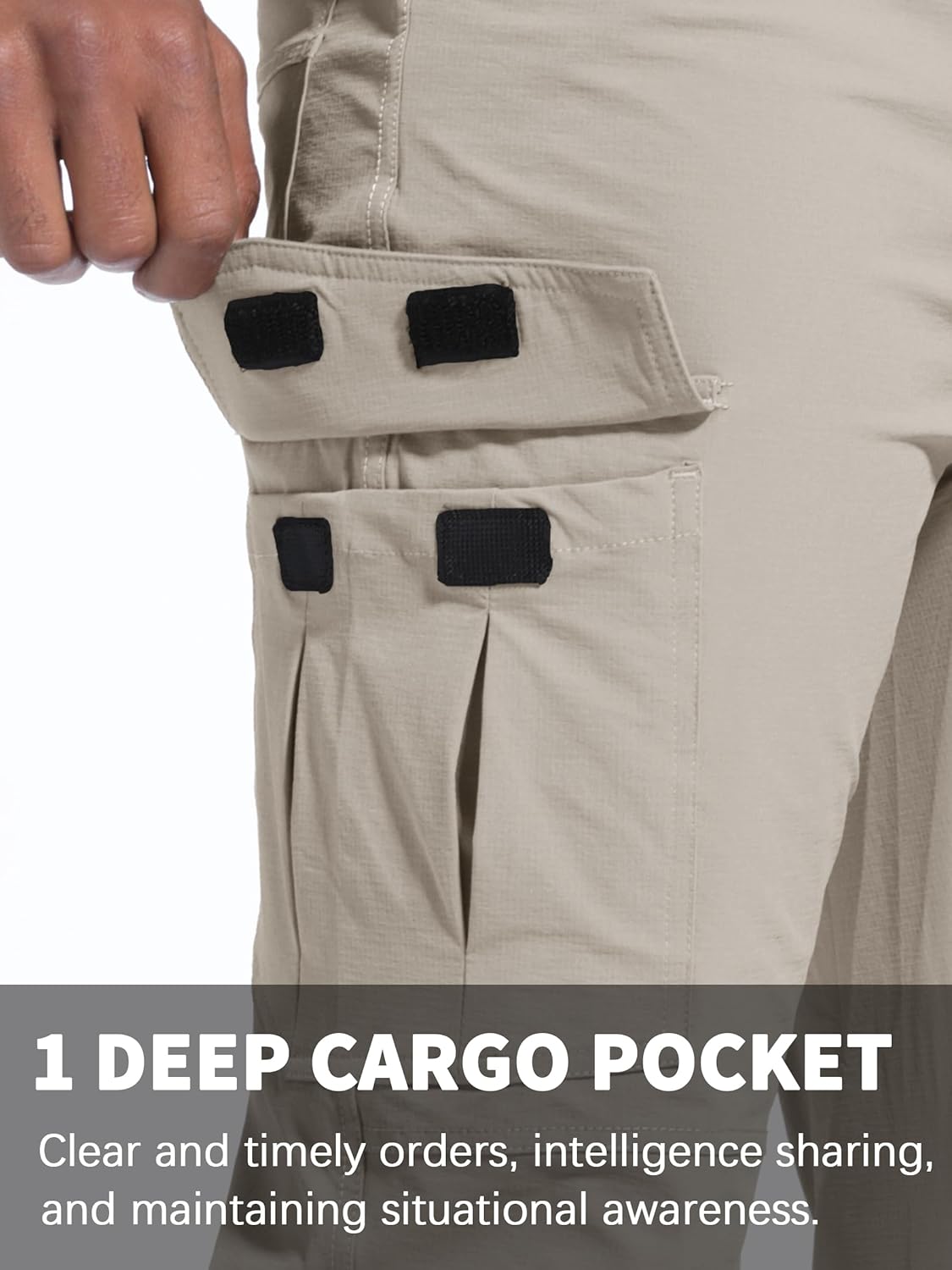 Men's Hiking Pants Quick-Dry Lightweight Waterproof Travel Outdoor Camping Hunting Fishing Work Cargo Pants - Image 6