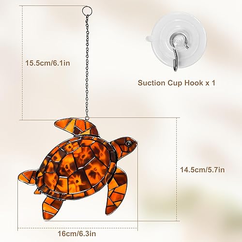 Miniatura 4 de Atrapasoles de cristal de tortuga marina, decoración de ventana interior, decoración costera, decoración de habitación temática de playa como regalo