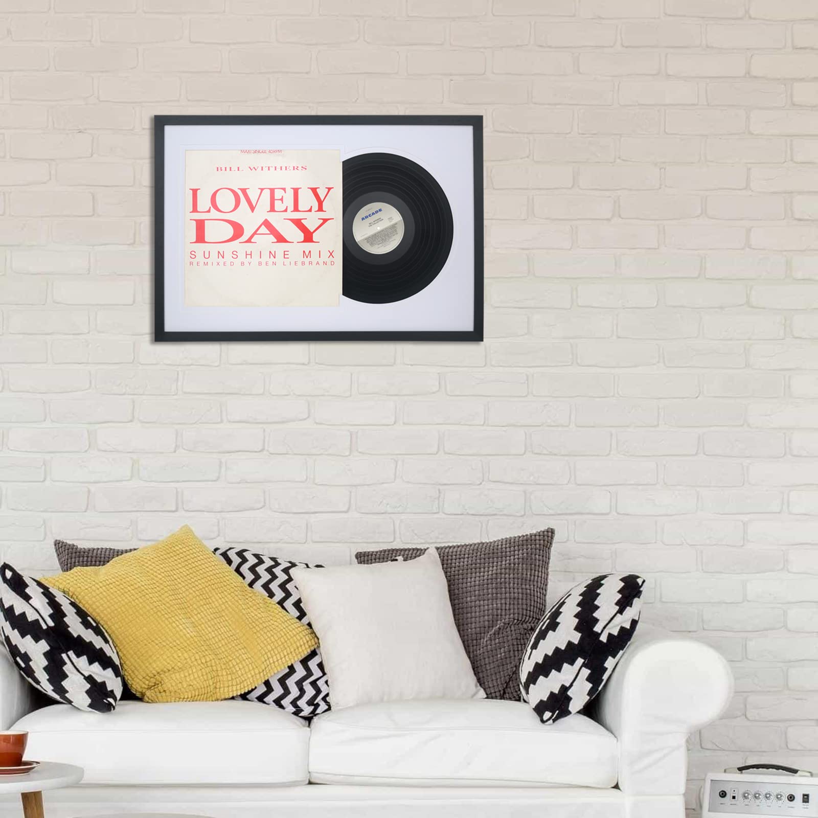 Cornice per dischi in vinile da 30,5 cm, per esporre dischi LP da 30,5 cm e copertina da 30,5 x 30,5 cm, 12 album musicali, 12 dischi jukebox (UX22B1624WW)