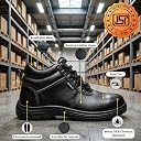 Contablue Rival Safety Boots for Men | Genuine Leather, Steel Toe | ISI Certified IS:15298 | Chemical & Oil Resistant, Anti-Skid | Heavy Duty Work Boots for Construction, Mining & Industrial Uses (Black, UK Footwear Size System, Adult, Men, Numeric, Medium, 7) gallery image