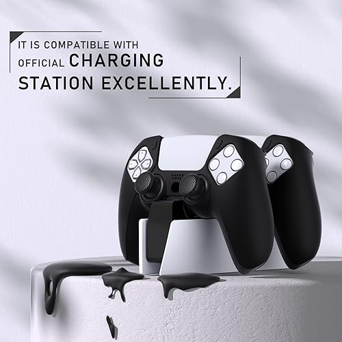 Miniatura 4 de PlayVital Pure Series - Funda de silicona antideslizante para controlador PS5, funda de goma suave para controlador inalámbrico ps5, compatible con