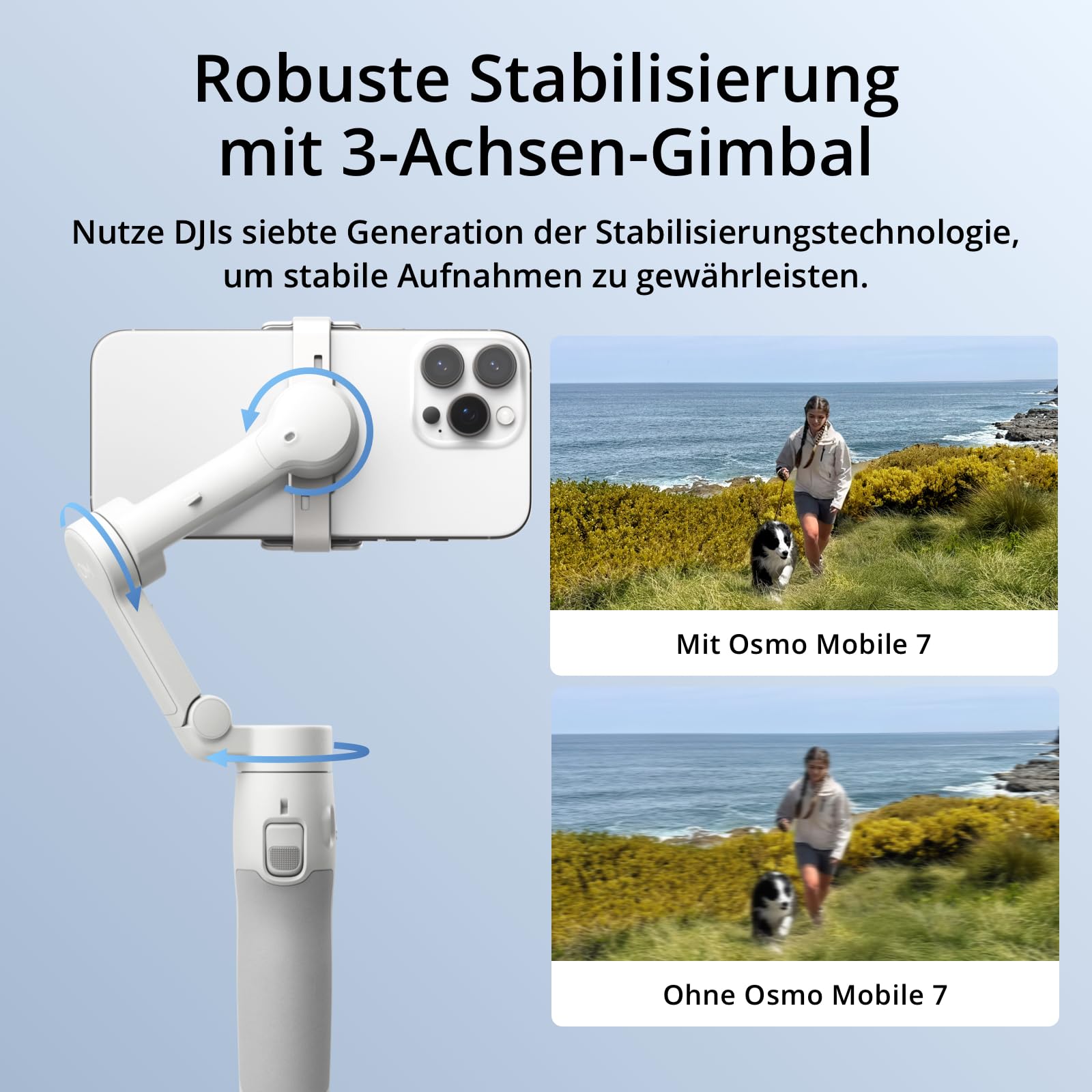 DJI Osmo Mobile 7 Gimbal Stabilizator Do Telefonu 3-Osiowy, ActiveTrack 7.0, Wbudowany Statyw, 10h Pracy — miniatura 2