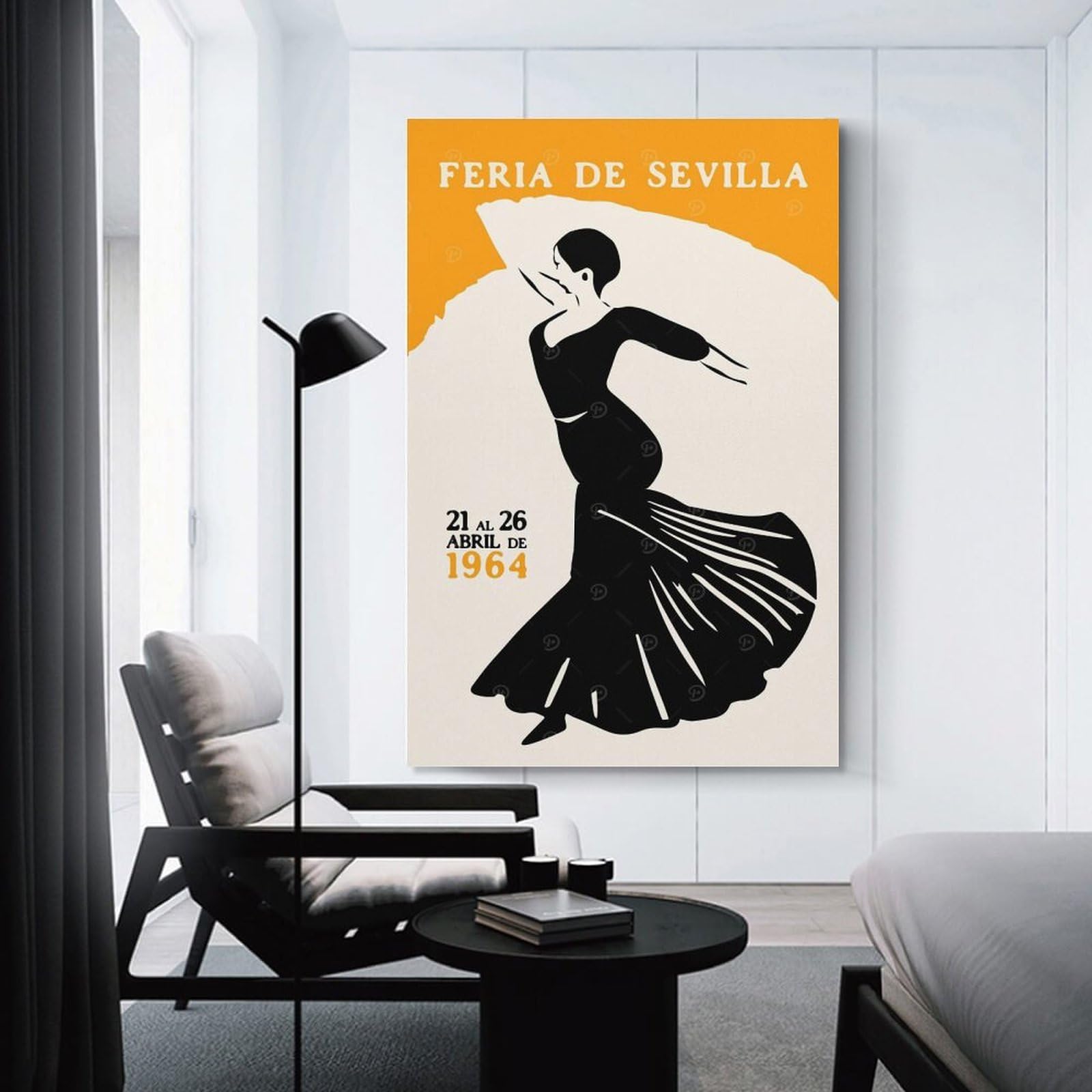 Junmoney Feria De Sevilla Dancer Home Decor Wall Art 20x30inch(50x75cm), for Restful Interiors, Bedrooms Or Small Rooms, A Warm Accent for Relaxed Interiors