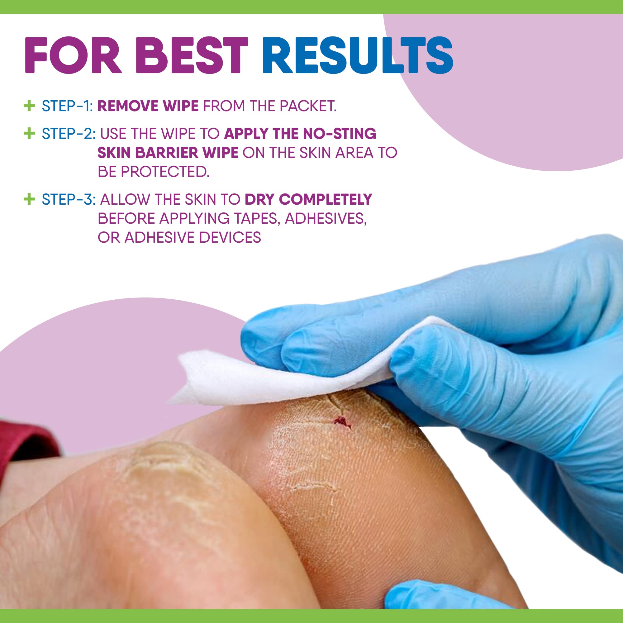 Buy Safe n' Simple Skin Barrier Wipes, NoSting Ostomy Care Barrier Film Wipes, 25 x