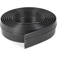 G-Floor 20 Vinyl Garage Threshold in Midnight Black Color for Sealing Gaps Between Overhead Doors and Garage Floors