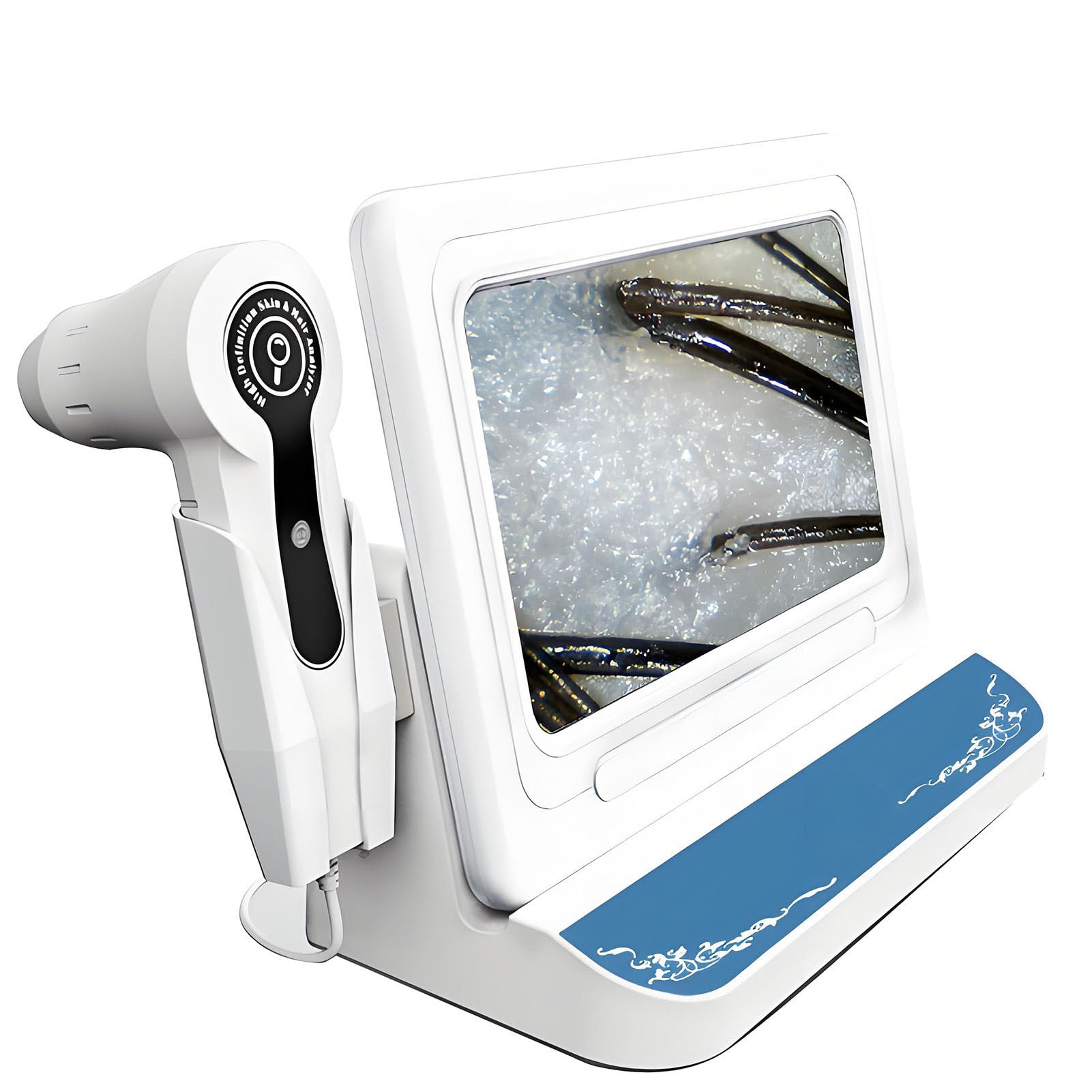 SHENGSHIYU Scalp Analysis Machine,Scalp Camera with Carry Case,50/200x Switchable Dual Lens,One-Click Capture,Hair Test,Follicle Detection,10mp HD Imaging,Rechargeable & Plug-In Dual Power