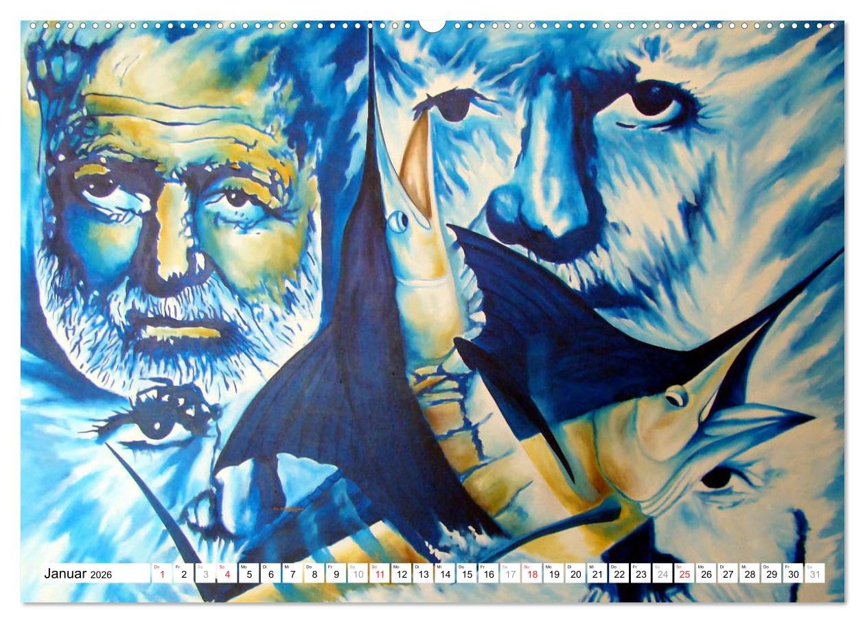 Hemingways Havanna - Ein Dichter und seine Stadt (hochwertiger Premium Wandkalender 2026 DIN A2 quer), Kunstdruck in Hochglanz: Auf Hemingways Spuren in der kubanischen Hauptstadt (CALVENDO Menschen)