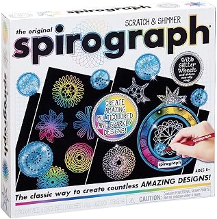 The Original Spirograph Scratch and Shimmer Set, Arts and Crafts, Craft Kit, Kids Aged 8 Years and Up, Gift for Boy or Girl
