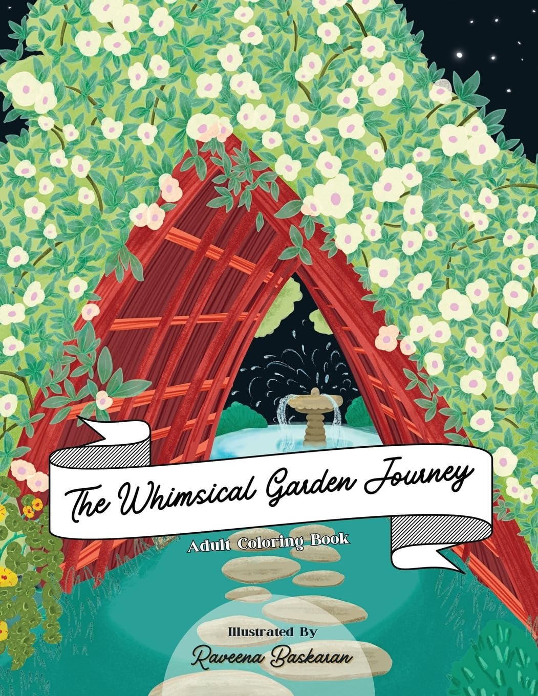 The Whimsical Garden Journey: Enchanting Landscapes Adult Coloring Book for Relaxation and Creativity