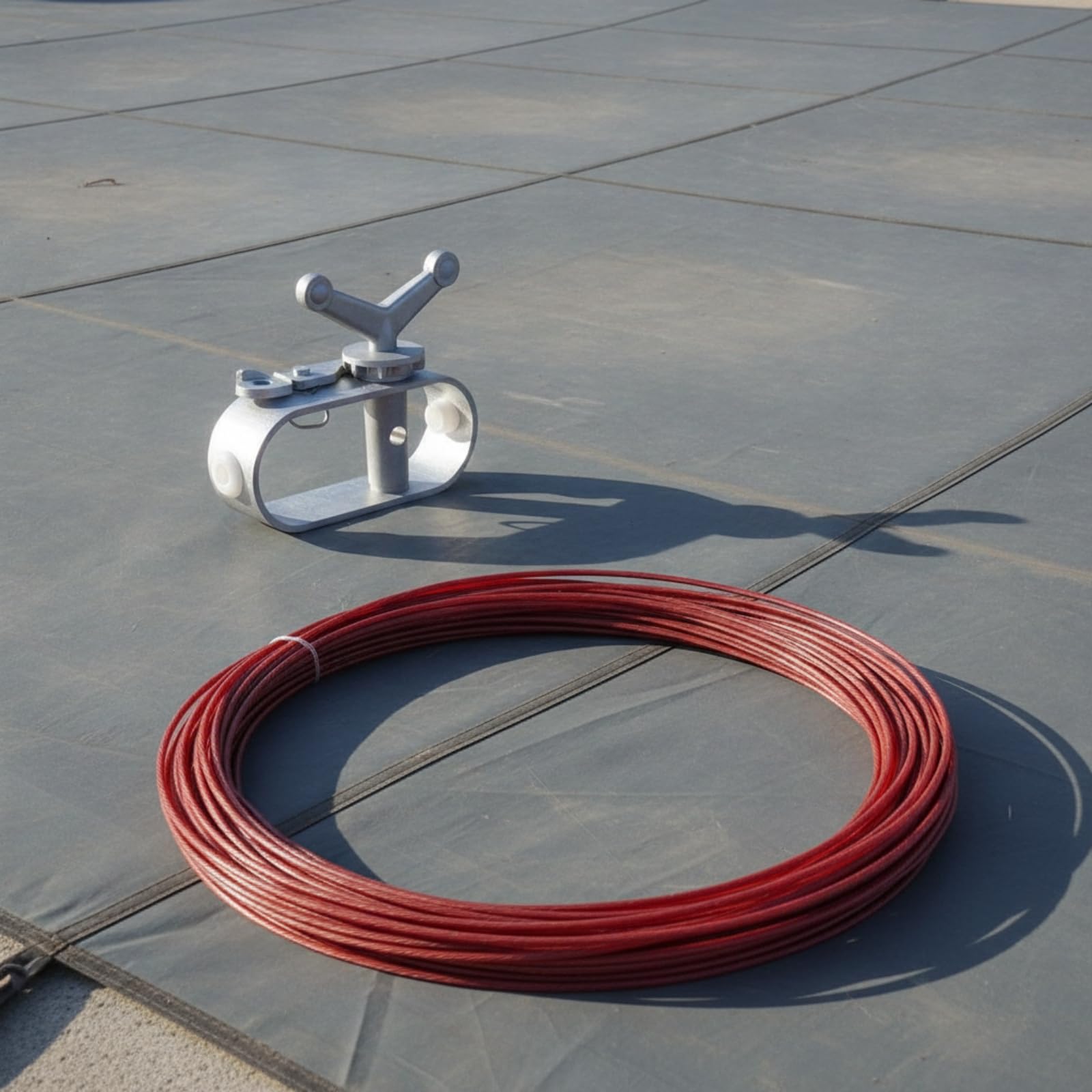 Strapazierfähig Handseilzug | Aufstellpool-Winde mit Wickelspindel, Winterabdeckungs-Winde für Aufstellpools, Pool-Winterpflege, Garten-Teich, Mit 30m Stahldraht