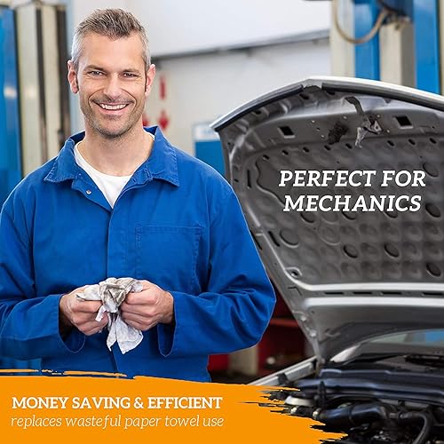Vista 27 de GREEN LIFESTYLE Paquete de 150 toallas azules de 12 x 14 pulgadas, 100% algodón, superabsorbentes y duraderas para el automóvil, trapos reutilizables