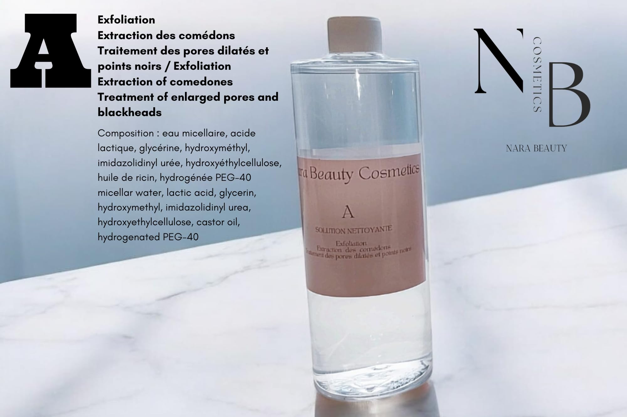 Kit Solutions pour machine Hydrafacial, 4 x 500 ml, Solutions de Nettoyage, Traitement, Hydratation et Entretien Machine - Nara Beauty Cosmetics