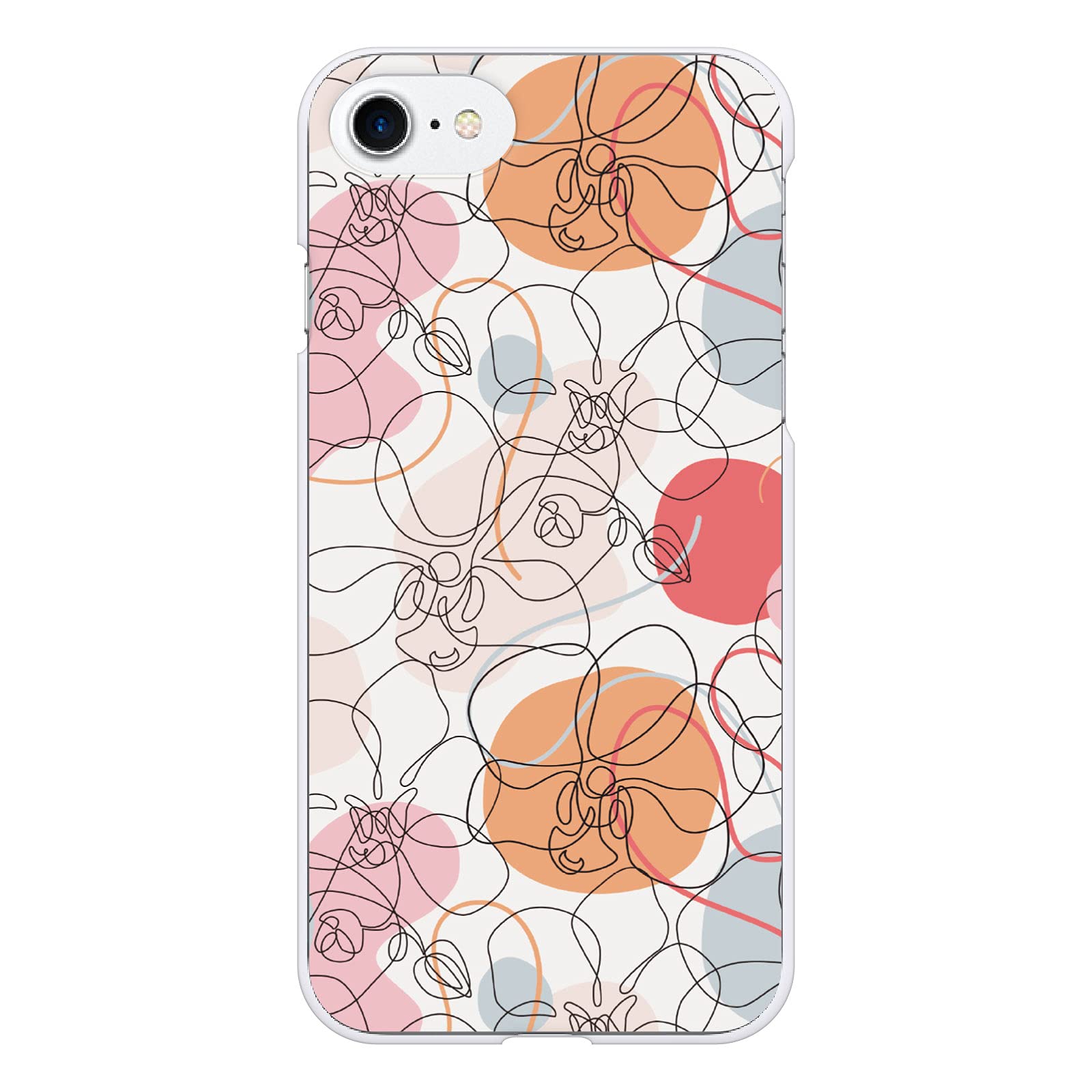 Amazon Co Jp Ruuu Aquos R Sh 03j Shv39 604sh 605sh ハード スマートフォン スマホ ケース カバー ドローイング アート 花柄 花 フラワー 線画 一筆書き イラスト 女性 家電 カメラ