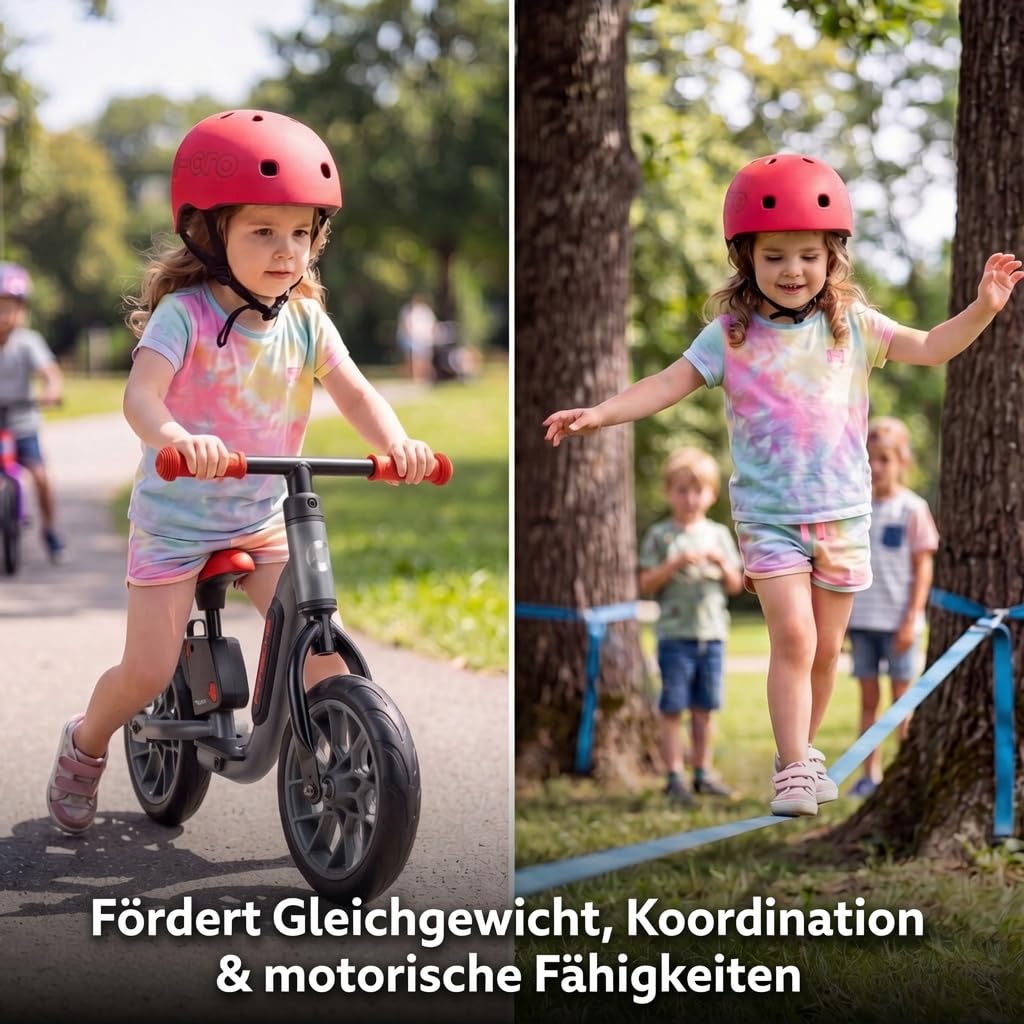 MICRO™ Smart Balance Bike | Porsche Edition | inkl. MySTOPY Bremsunterstützung mit Fernbedieunung | Laufrad für Kinder ab 18 Monaten | Porsche Schriftzug LED | Jungs & Mädchen