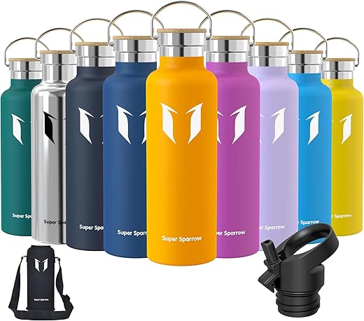 Super Sparrow Trinkflasche Edelstahl Wasserflasche - 750ml - Isolier Flasche mit Perfekte...
