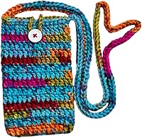 Vista 2 de Crochet Crossbody Cell Phone Holder Sleeve Small Purse for Women