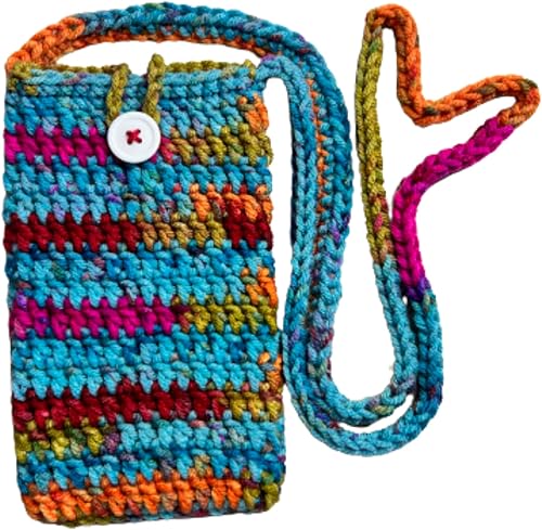 Miniatura 2 de Crochet Crossbody Cell Phone Holder Sleeve Small Purse for Women