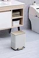 Vista 2 de SunnyPoint Cubo de basura pequeño de 6 litros (1.58 galones) con cubos interiores de plástico; baño rectangular, oficina, cocina y dormitorio, paso