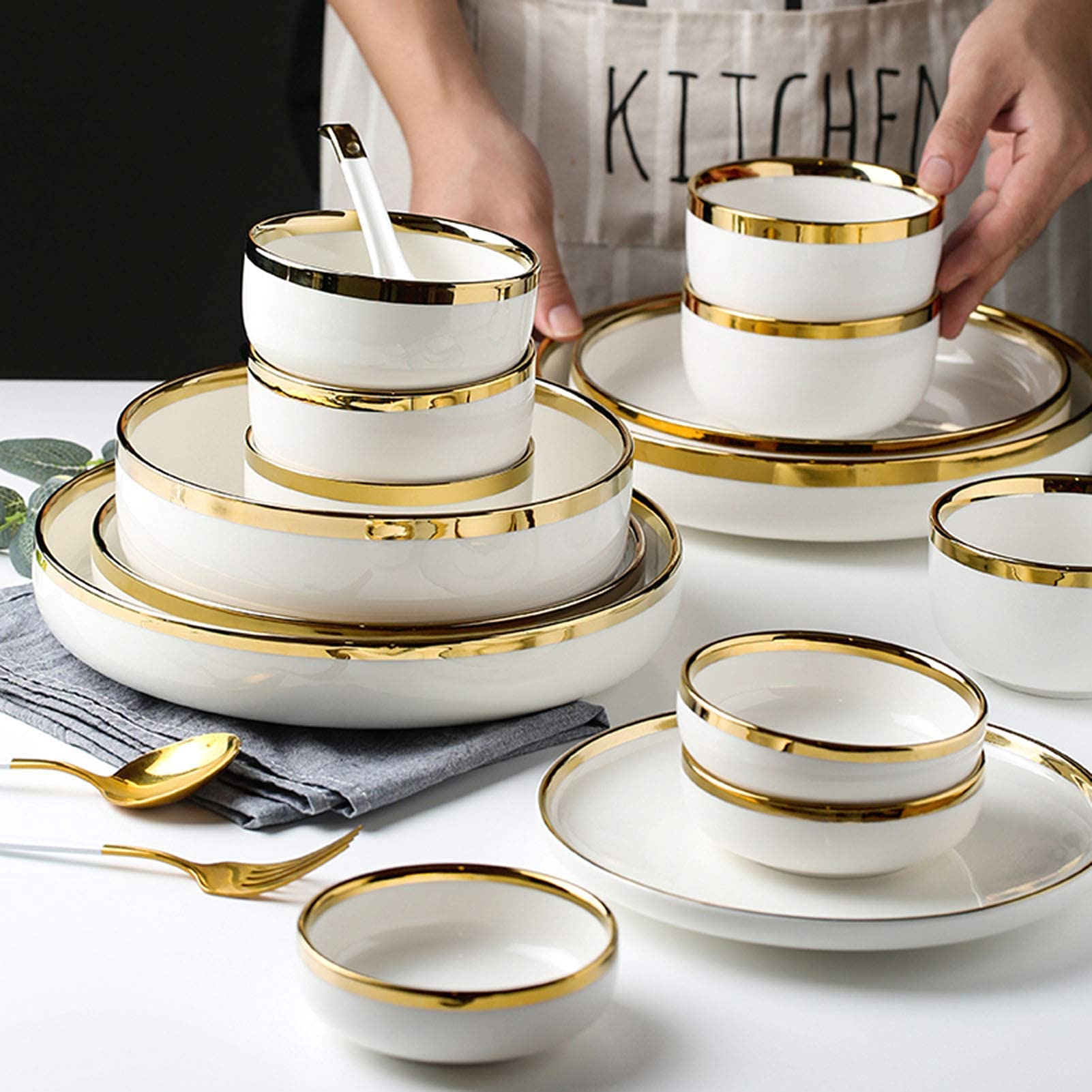 H3TF5J Ceramiczny zestaw zastawy stołowej, vintage Cats Eye Eye Eye Eye Eye Exposeed Dinner Tale, łatwe do czyszczenia porcelanowe płyty, Mikrofalowe Piekarnik Bezpieczne zastawa stołowa, Parmedy