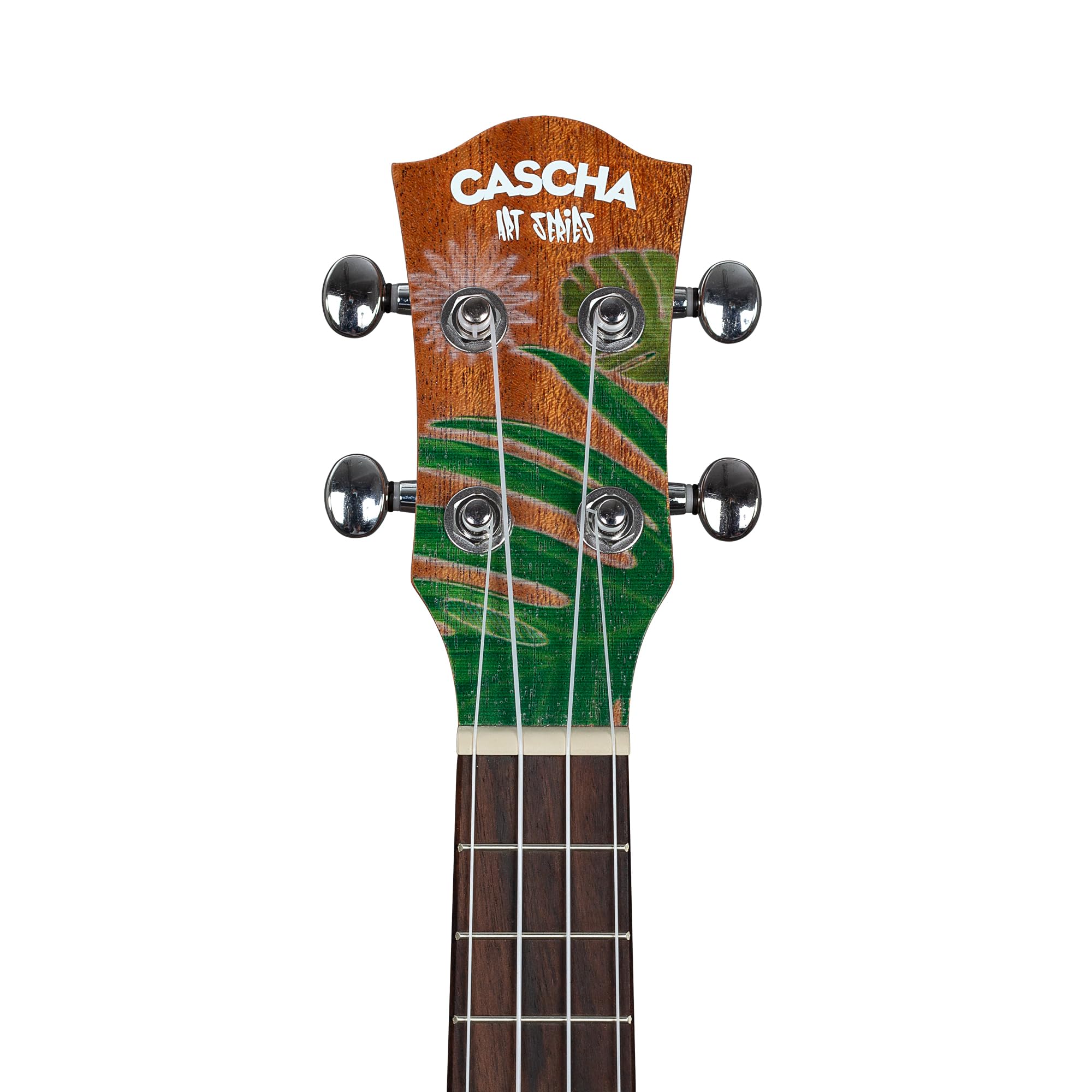 Cascha Zestaw ukulele sopranowe – Art Series I zestaw startowy do ukulele z 3 kolorowymi kostkami i torbą I ukulele sopranowe Premium mahoń, mała gitara hawajska dla początkujących i zaawansowanych