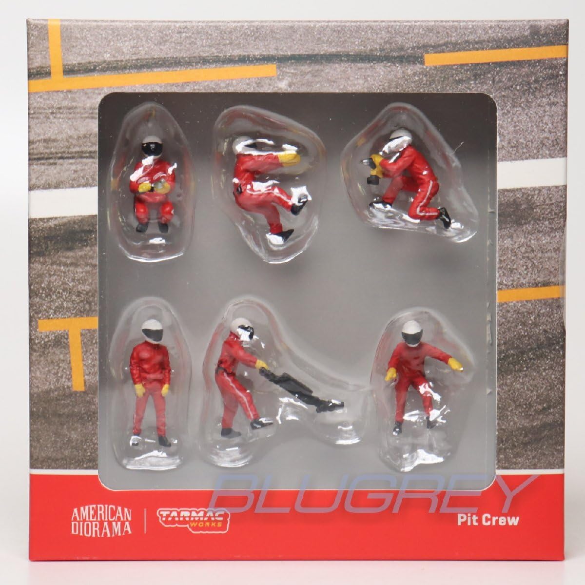Figure Pit Crew Red Tarmac Works American Diorama miniature échelle 1/64