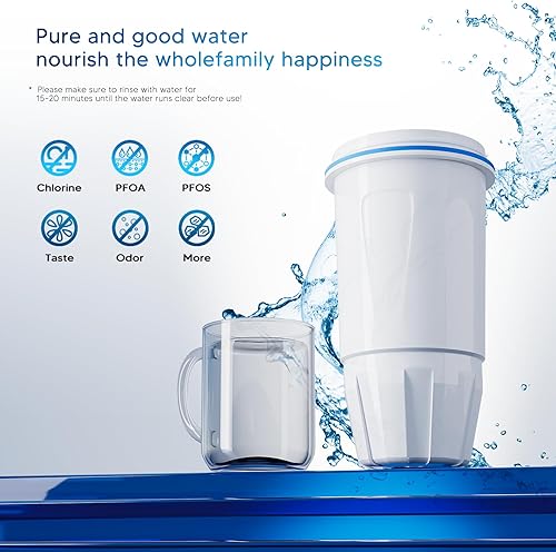 Miniatura 3 de BOGDA Paquete de 6 filtros de agua de repuesto cero, 5 etapas compatibles con jarra y dispensador cero, apto para filtros de repuesto de agua de