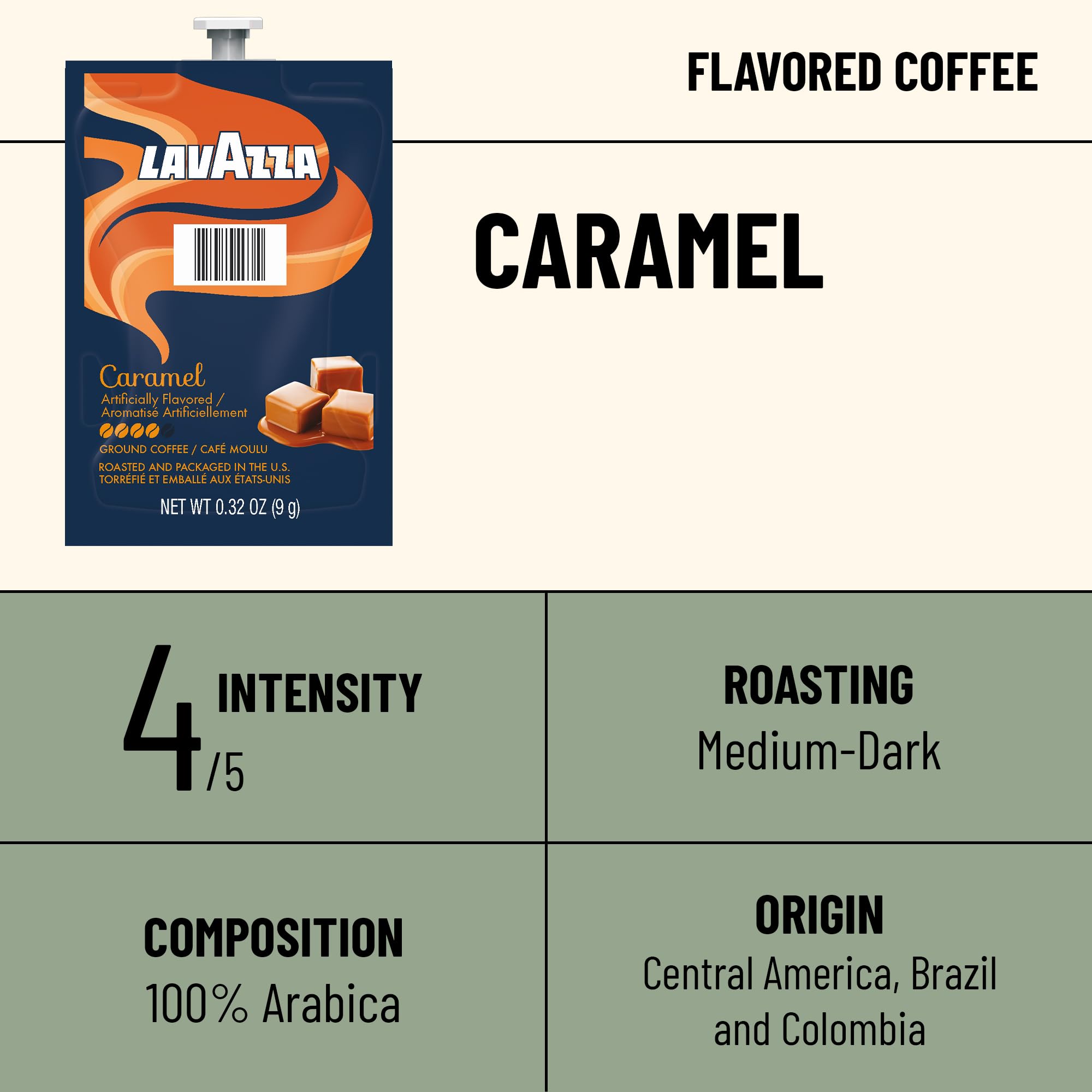 Flavia Los paquetes de café de caramelo Lavazza funcionan solo con cafeteras Flavia (caja de 76)