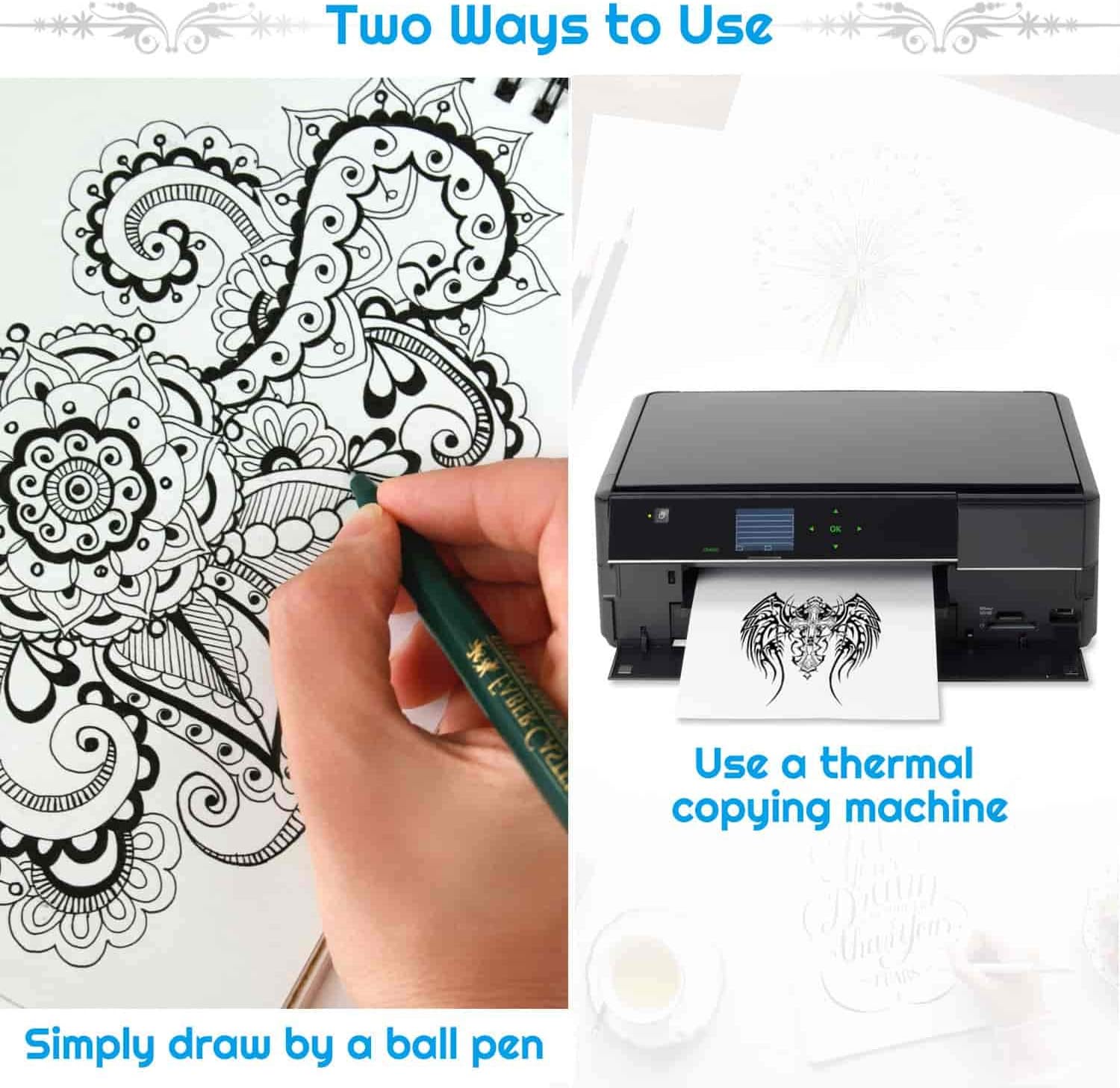 Tattoo Transfer Paper, Cridoz 35 Sheets Stencil Transfer Paper for Tattooing, A4 Size