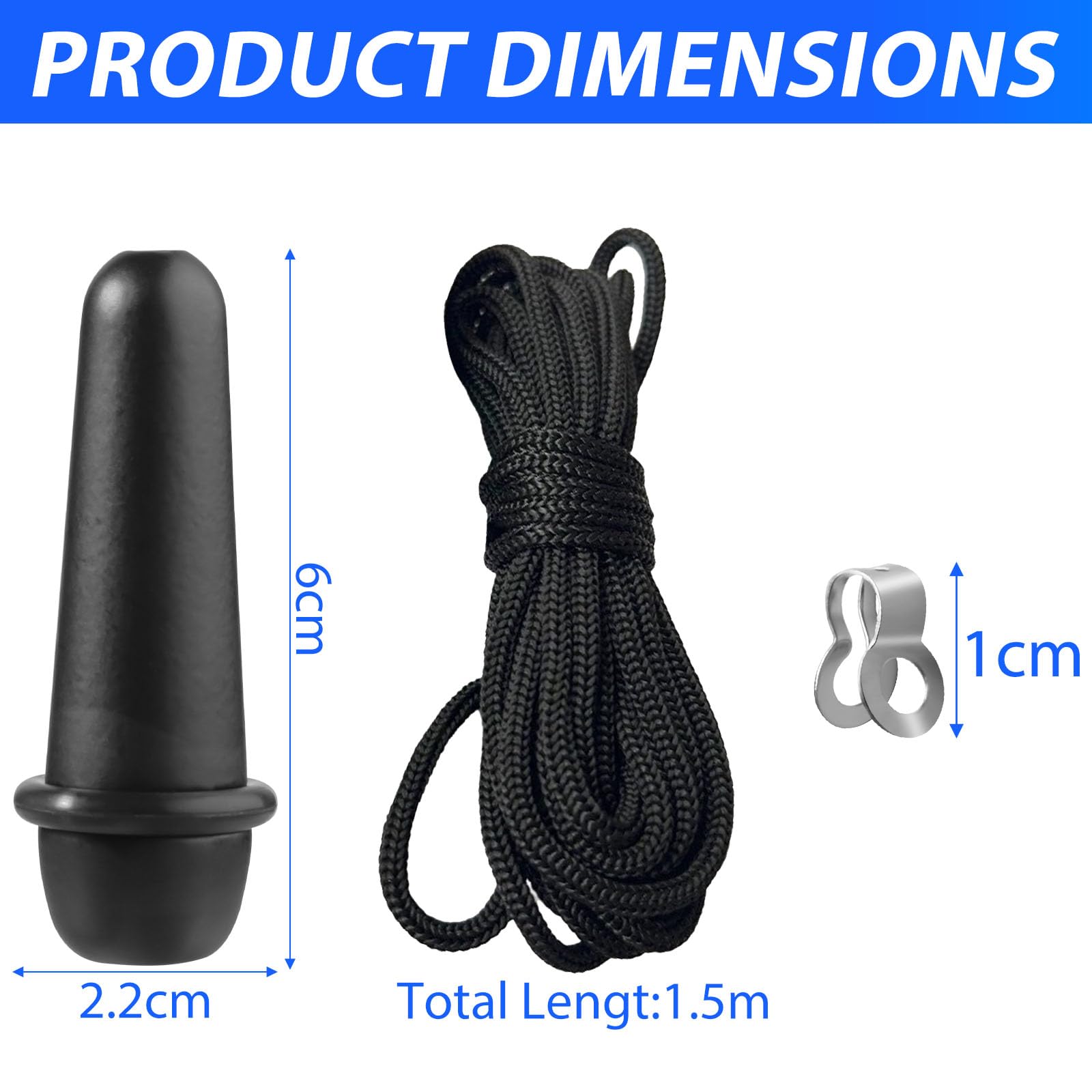 LbsAMP Chrome Bathroom Light Pull Handle with 150cm Cord Connector Extension Replacement Weighted Cord Ends for Toilet Ceiling Light Fan Switch - Image 2