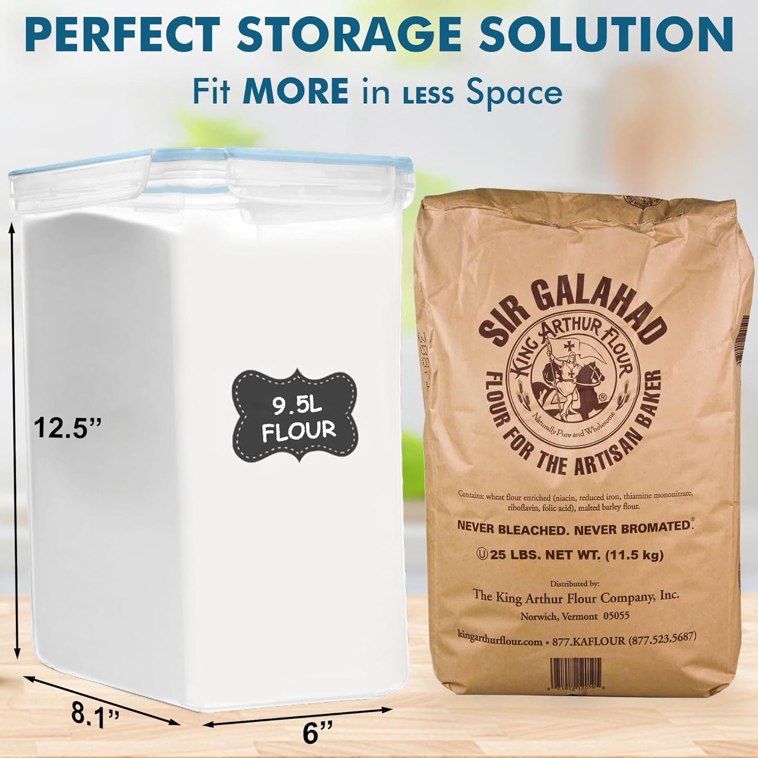 Shazo 2 PC (9.5L | 321 Oz) Extra Large Bulk Food Storage Containers with Airtight Lids for Flour, Sugar, Rice, Cereal & Pasta - Leakproof, BPA-Free Plastic Canisters for Kitchen & Pantry Organization