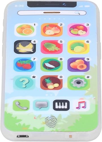 Miniatura 7 de Restokki Juguetes educativos de idioma ruso para niños, simulación de música, máquina de aprendizaje de idiomas, modelo de teléfono recargable,