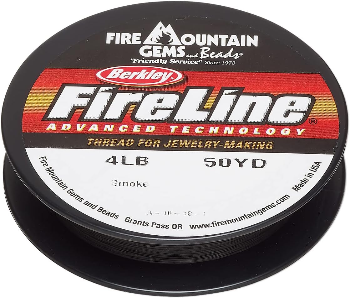 FMG Berkley FireLine Braided Beading Thread 4-Pound Test Smoke Grey .005 Inch 0.13mm 50 Yards