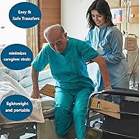 Weybaihe Heavy-Duty Wooden Slide Transfer Board with Handles - 500 lbs Capacity for Seniors, Handicap & Wheelchair Users, 32x10x0.75"