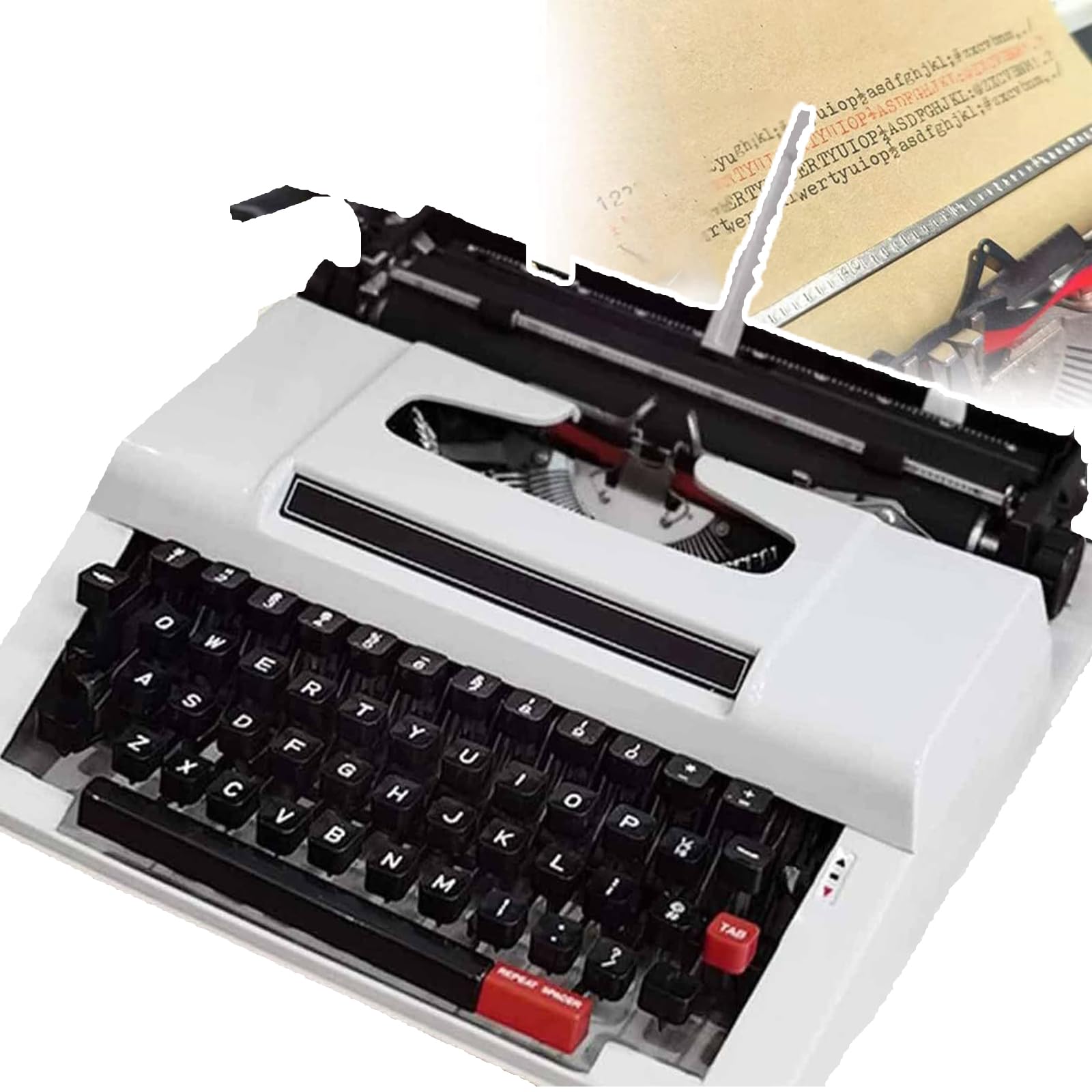 WhAeoy Traditional Typewriter(Able to Type), Retro Style Manual Typewriter, Classic Word Processor, Perfect for Writing Novels Anywhere,for Adventurous Writers In The Jungle,A