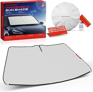 A-Premium Windshield Sunshade, Foldable Car Sun Shade with Storage Bag