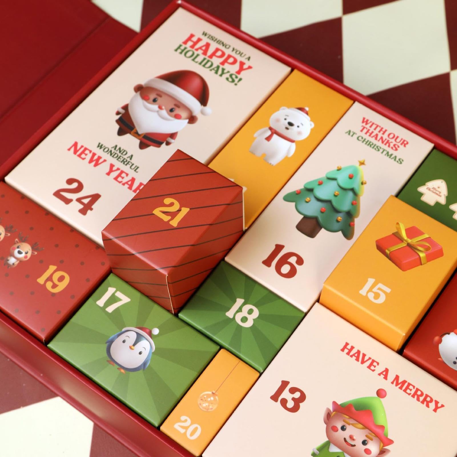 Scatola Avvento Natalizio Forniture Calendario 'Avvento Ricaricabile 24