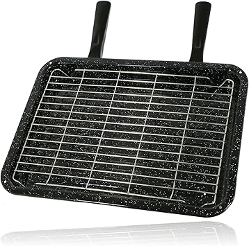SPARES2GO Oven Grill Pan UNIVERSAL Large Dual Handles Fits Most Cookers 420mm X 300mm~5055950517721 02c Mp - View #3