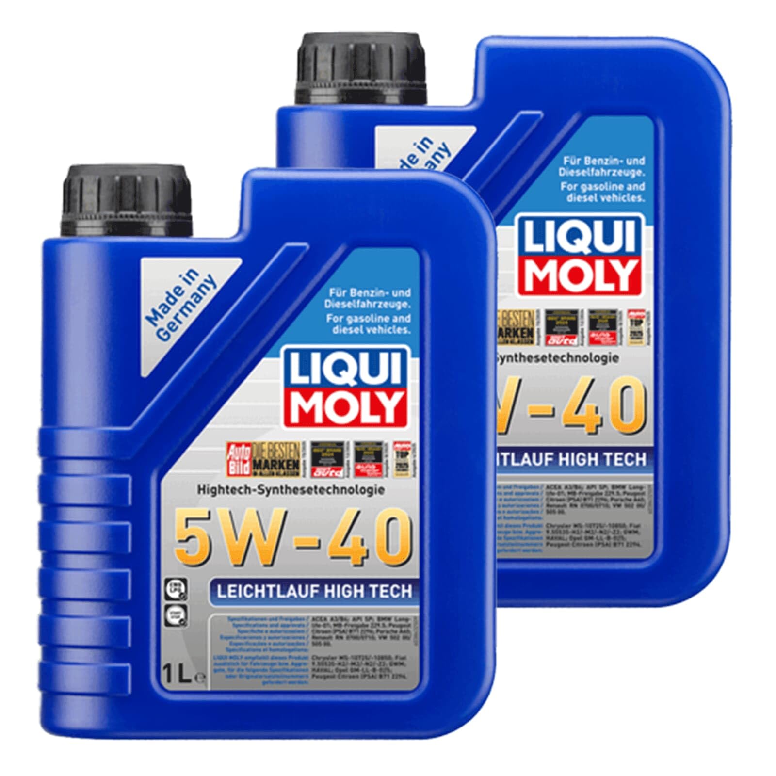 2x LIQUI MOLY 3863 Leichtlauf High Tech 5W-40