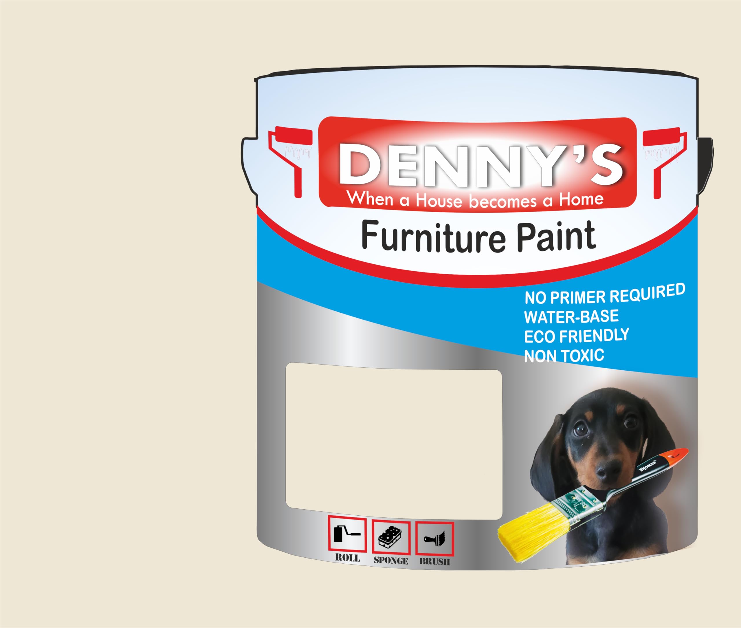 SCOOBYS PAINTS BACK IN THE MIX Metallic Water-Based Furniture Paint Satin Finish, No Primer Required, Interior/Exterior Non Toxic Eco Friendly 250ML Plastic, Metal & Wood Fast Drying (Magnolia) — image 1