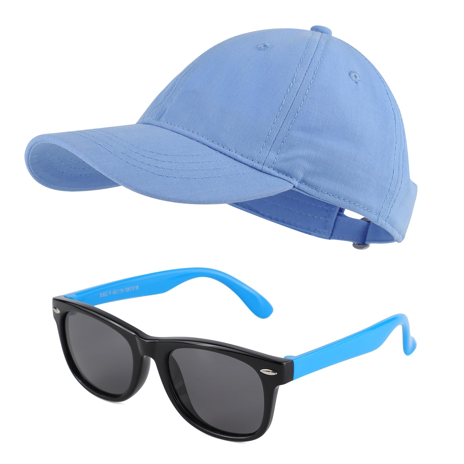 MK MATT KEELY Gorra Niño Gafas de Sol Niña 3-10 Años Set 2 Piezas Gorra Béisbol con Visera Protección UV Infantiles Verano para Regalos