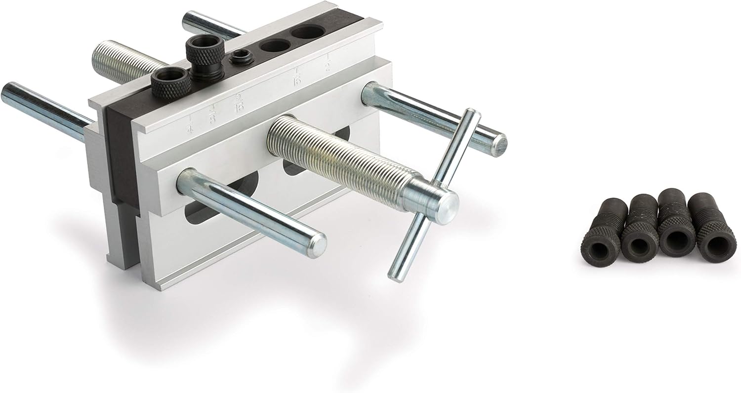 WoodRiver Wide Capacity Deluxe Doweling Jig — Self-Centering Up to 6"
