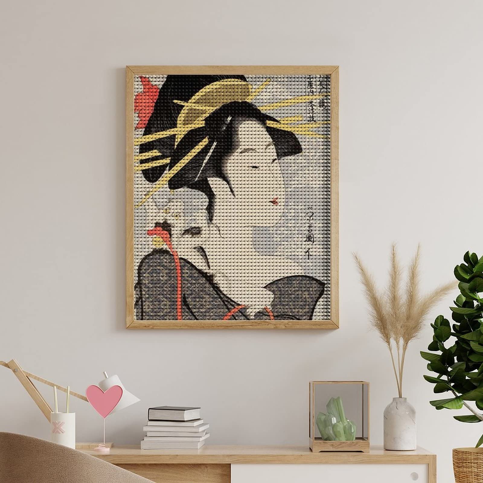 Amazon | 5Dダイヤモンドアートキット 浮世絵 美人 ビーズアート
