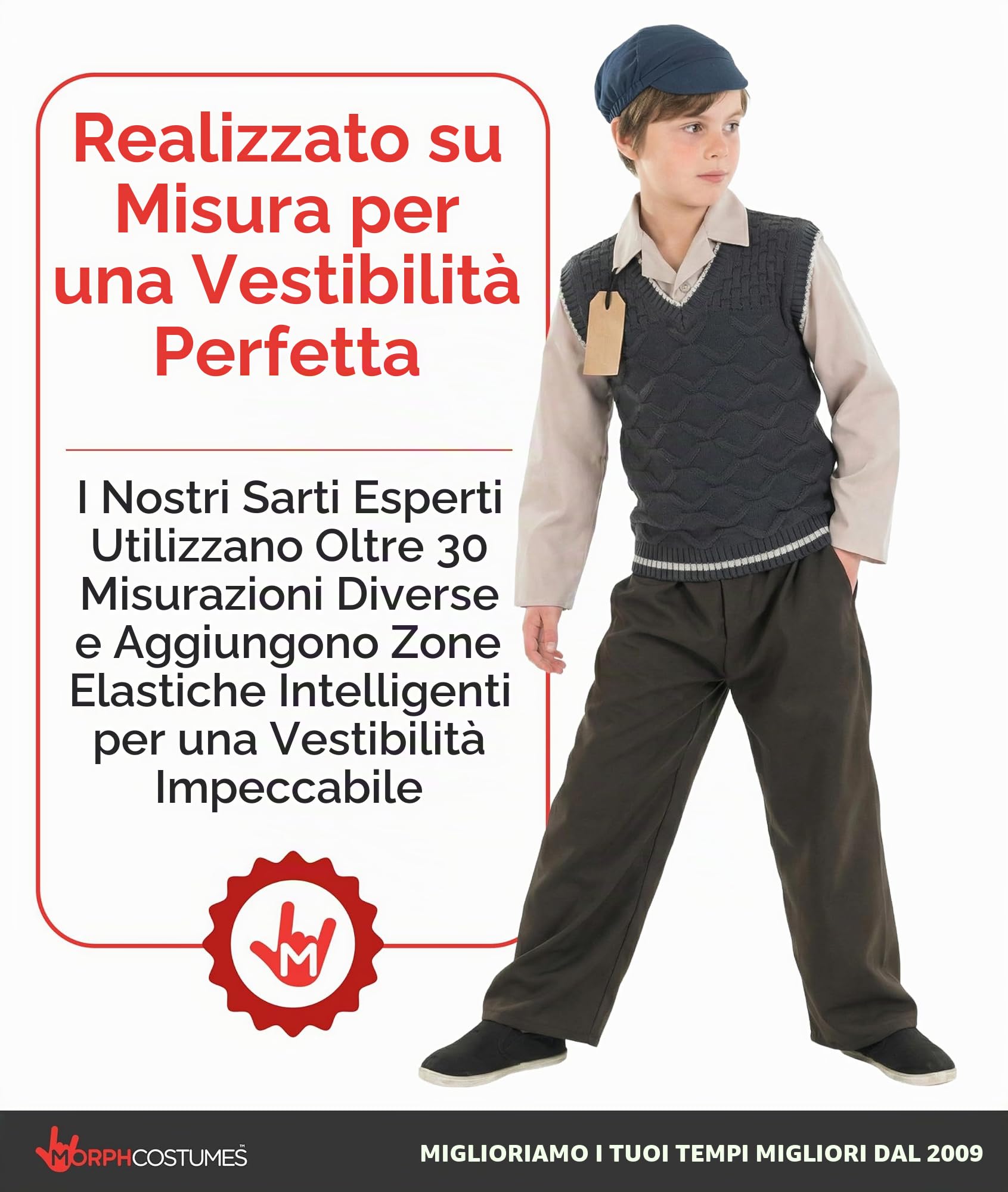 Fun Shack Costume Contadino Bambino, Costume Rustico Halloween Bambino | Pantaloni, Maglione, Camicia & Berretto, Stile Rustico d'Altri Tempi, Perfetto per Halloween, Ideale per il Gioco di Ruolo