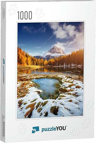 Scenic Image of The Lake Antorno in National Park TRE Cim... Jigsaw Puzzle Jigsaw Puzzle with 1000 Pieces