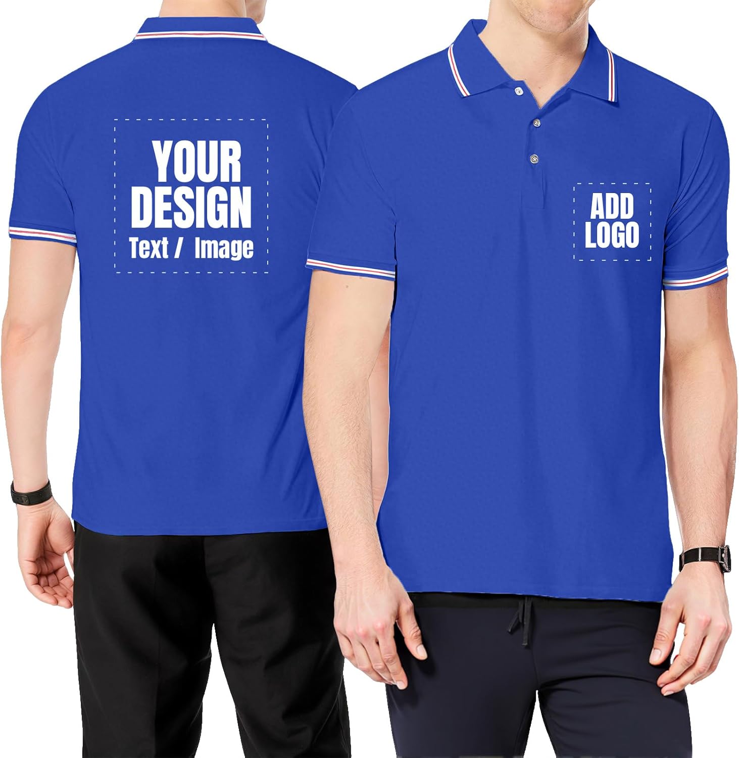 Custom Polo Shirts for Men and Women Customized T-Shirt Design Your Own with Logo Text Photo Short Sleeves