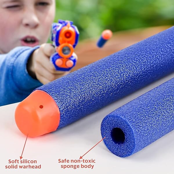 Mlikero 150 Pfeile Darts Schaum Munition kompatibel passend für Nerf Gun Elite, Refill Darts passend für N-Strike Elite Series Blasters, Dart Zubehör passend für Nerf Blaster Battle Boy Party Favor - 4